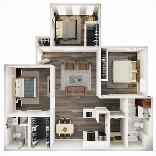 Floor plan King George 2 Bed