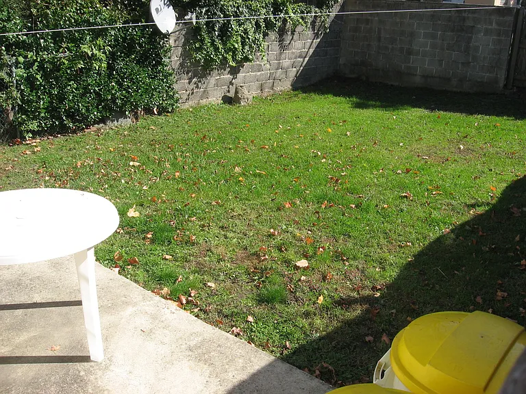 fenced yard