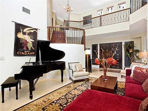 Living Room with High Ceilings