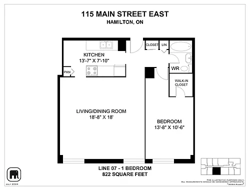 Floor plan Apartment - 1 Bedroom - Large