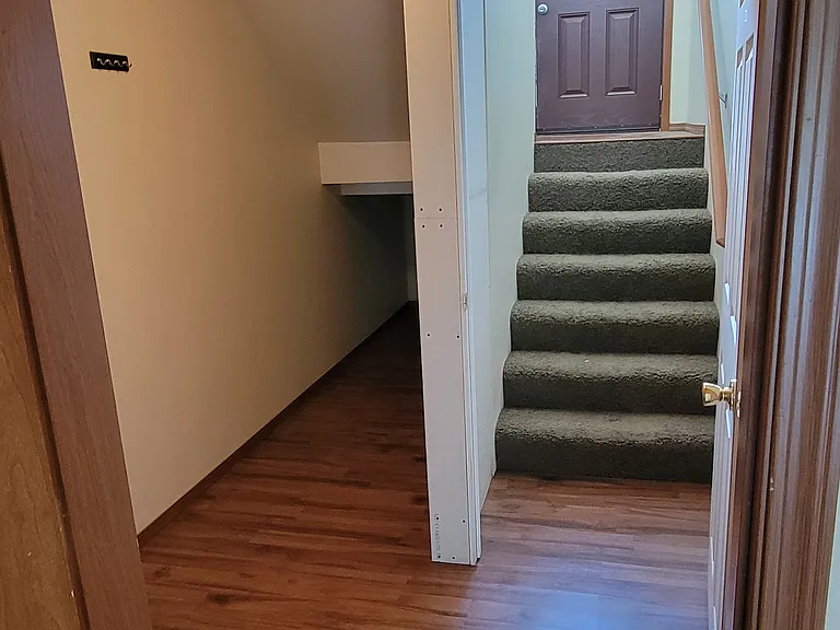Entry from inside unit.
