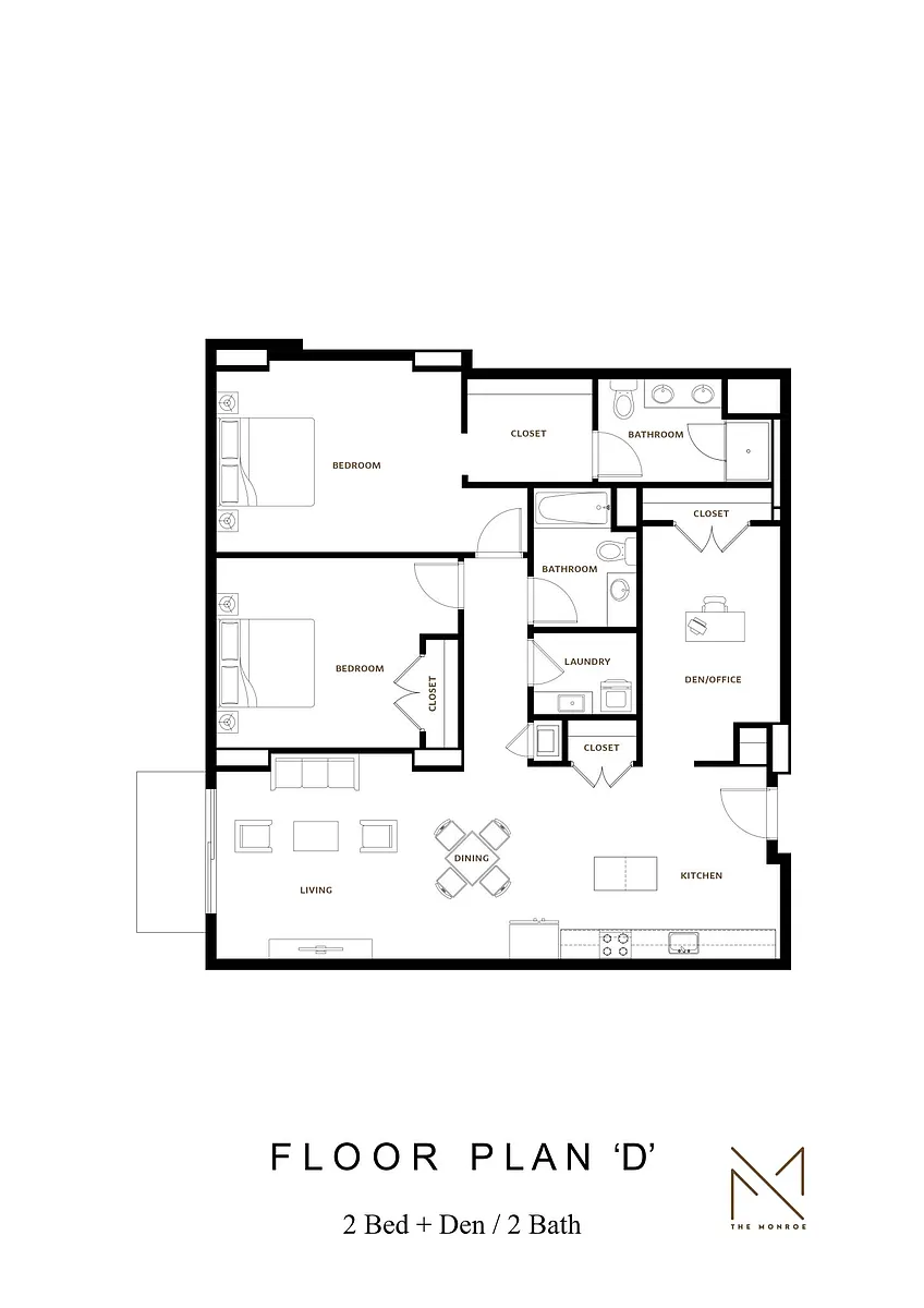 Floor plan 2 Bed D