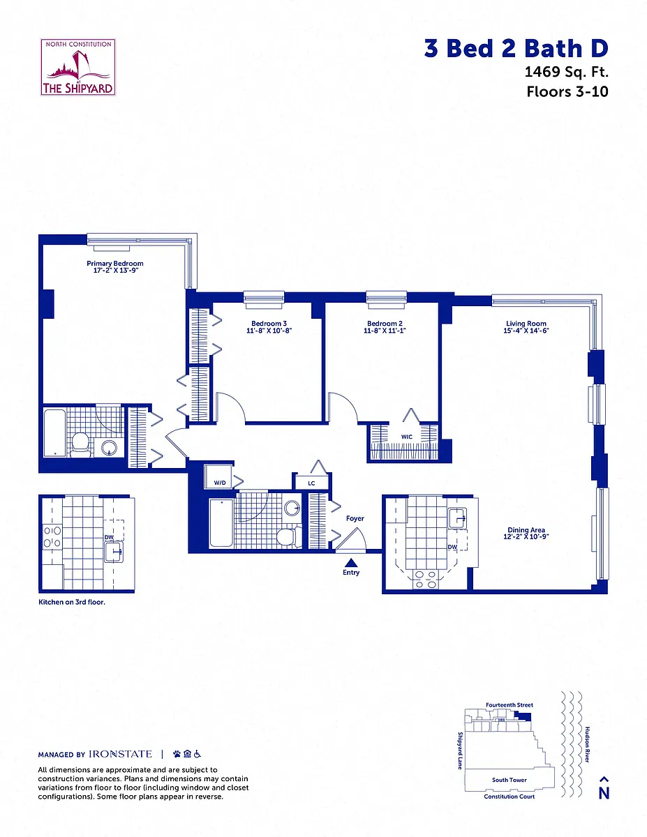 Floor plan 3 Bed 2 Bath D