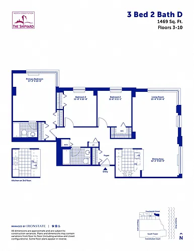 Floor plan 3 Bed 2 Bath D
