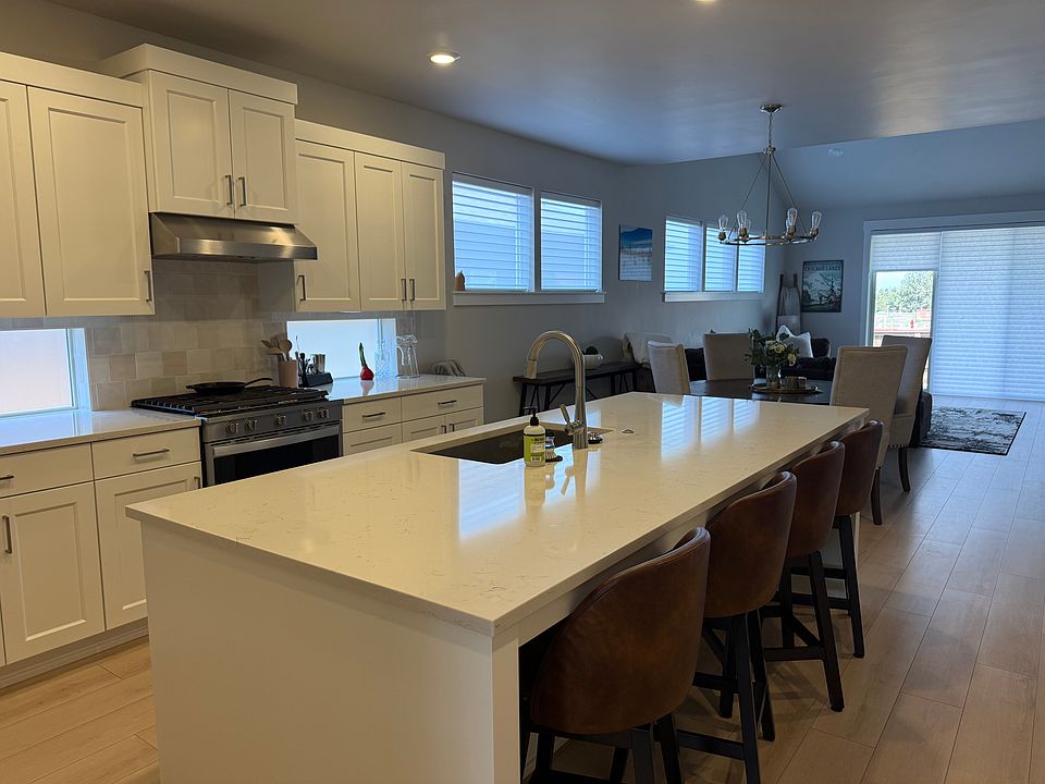 Spacious kitchen and living space
