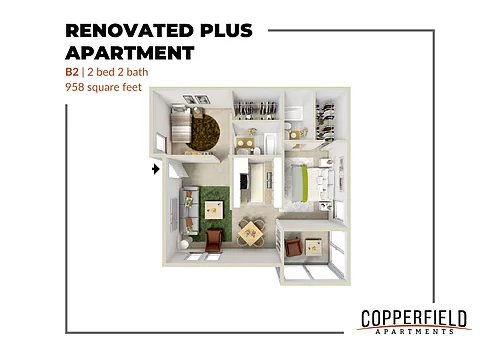 Floor plan B2 Renovated Plus