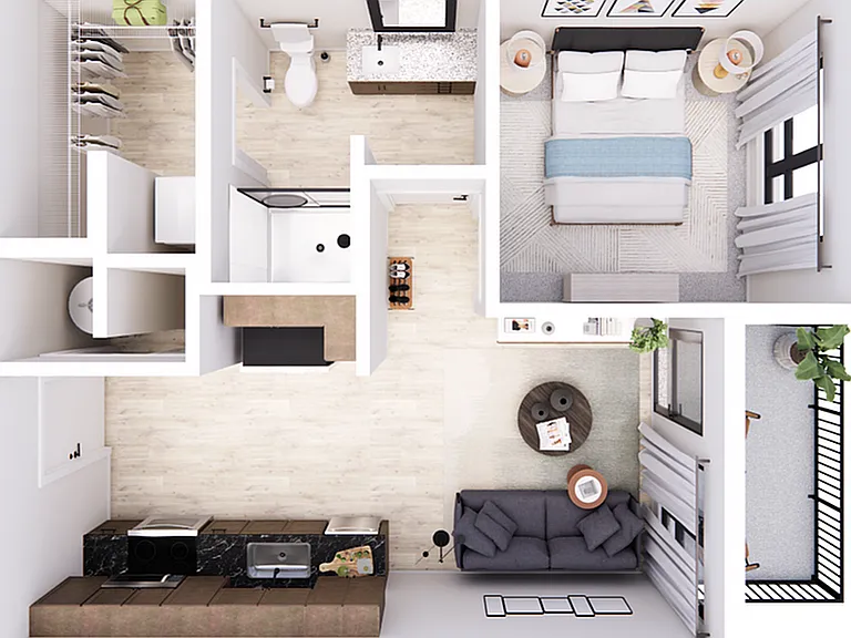 Explore the elegance of urban living with this efficient, stylish floor plan. Explore the elegance of urban living with this efficient, stylish floor plan.