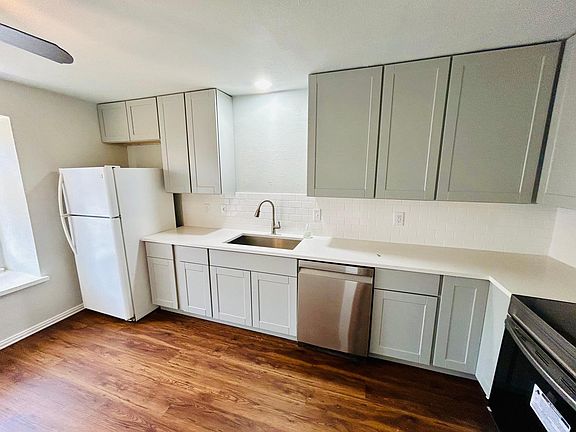 New oversized kitchen shaker style cabinets, new appliances, new flooring, new paint, new LED lights