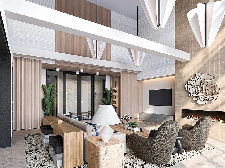 Cozy yet contemporary, this stylish clubroom makes it easy to relax, catch up with neighbors, or enjoy a quiet night in