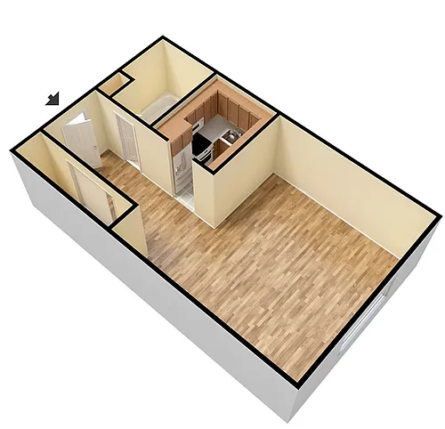 Floor plan Studio - Unfurnished