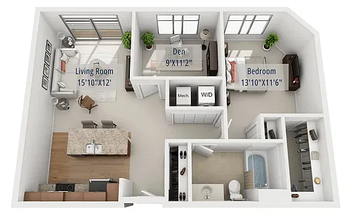 Floor plan 1K