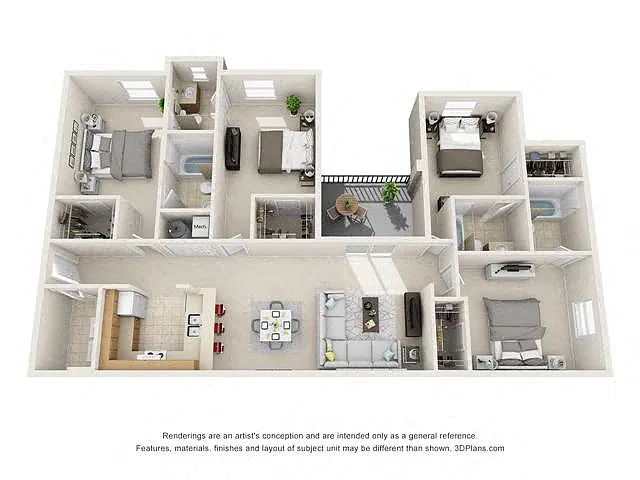 Floor plan 4 Bed 4 Bath