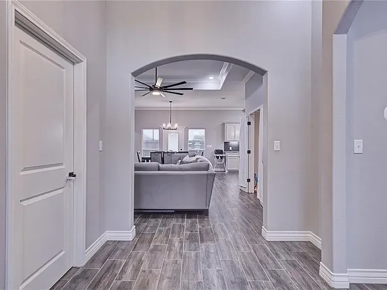 Entry hallway providing a seamless transition into the main living area.