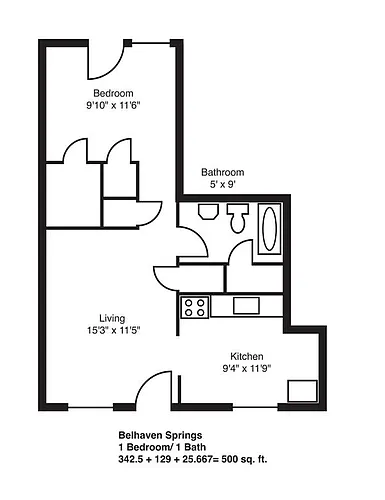 Floor plan 1 Bedroom
