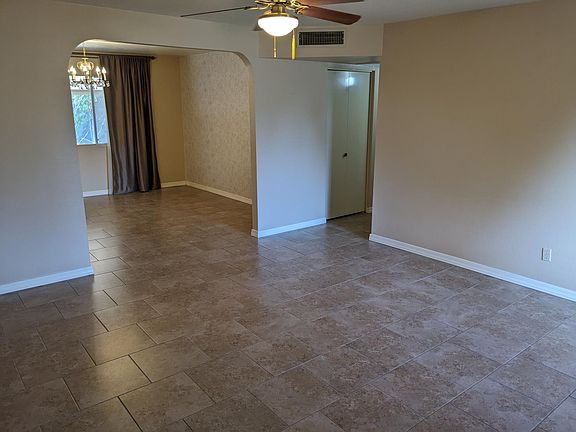 View of Great Room from front door entry. Hallway to bedrooms is a right turn.
