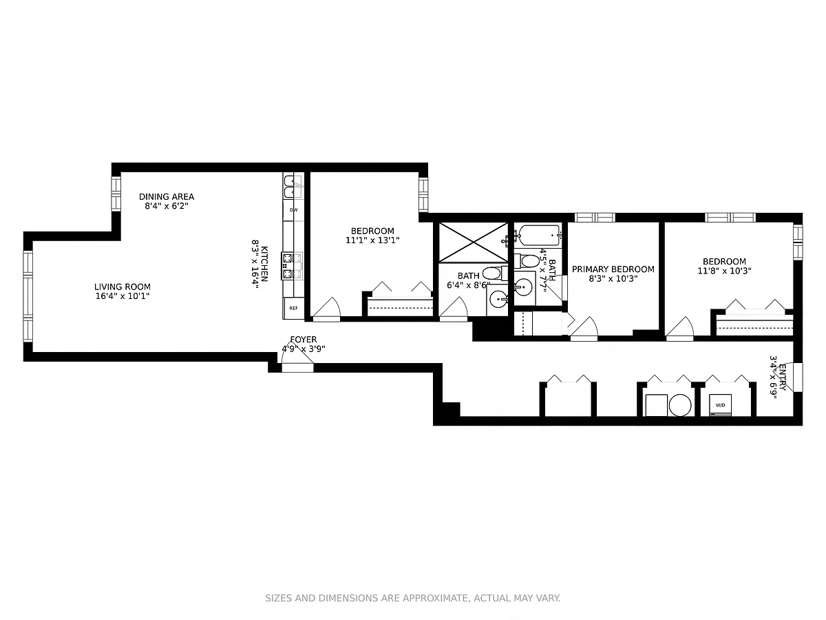 Floor plan 3 Bedroom - 2 Bathroom