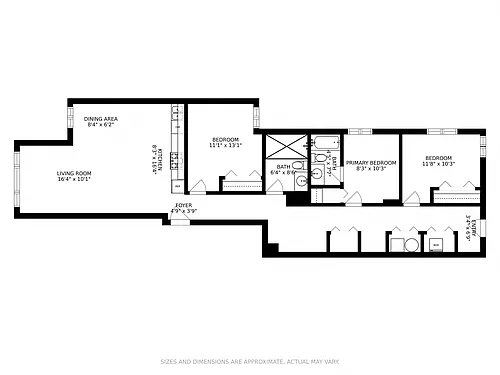 Floor plan 3 Bedroom - 2 Bathroom