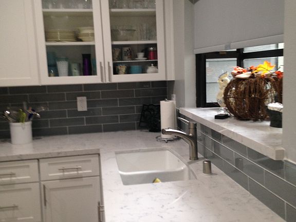 kitchen sink under window