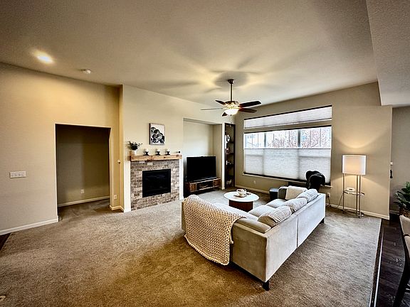 Living room with gas fireplace