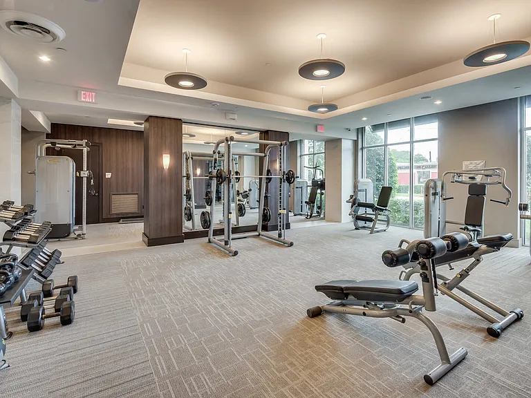 Expansive fitness center