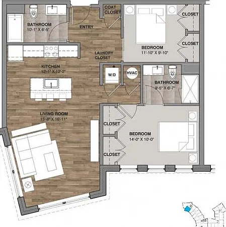 Two Bedroom - Unit D Two Bedroom - Unit D