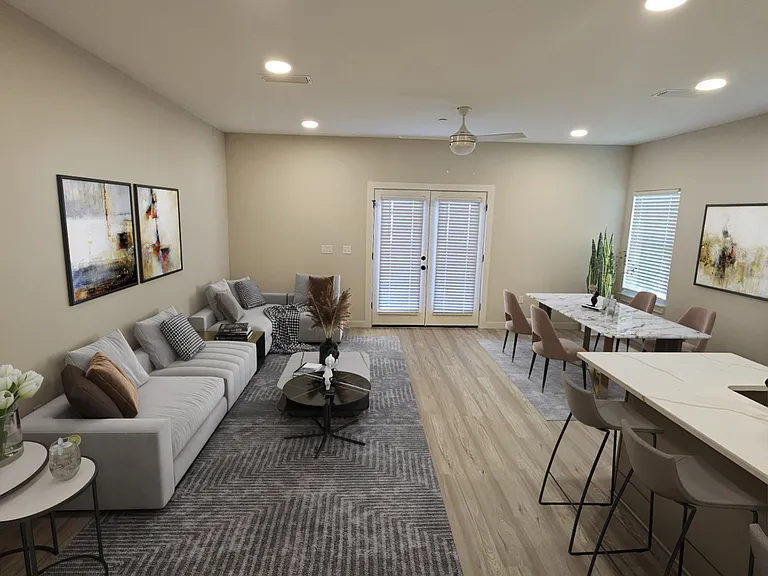 Virtually staged Living room