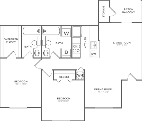 Jupiter | 2x2 | 1050 SF Jupiter | 2x2 | 1050 SF