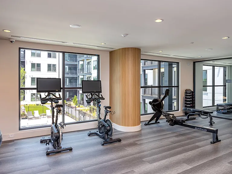 2nd floor fitness center with cardio equipment