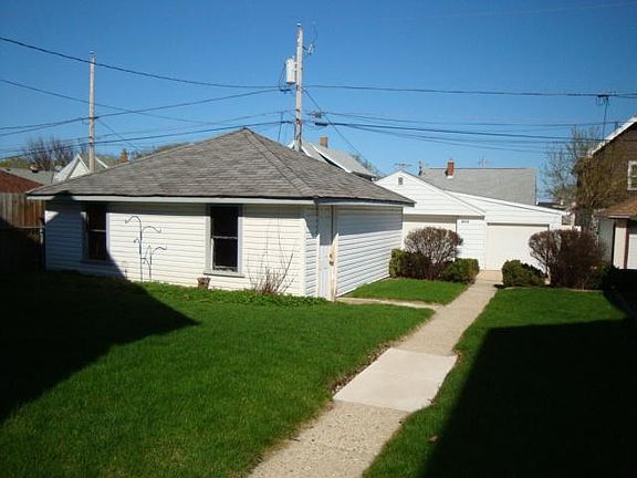 Back yard and garage