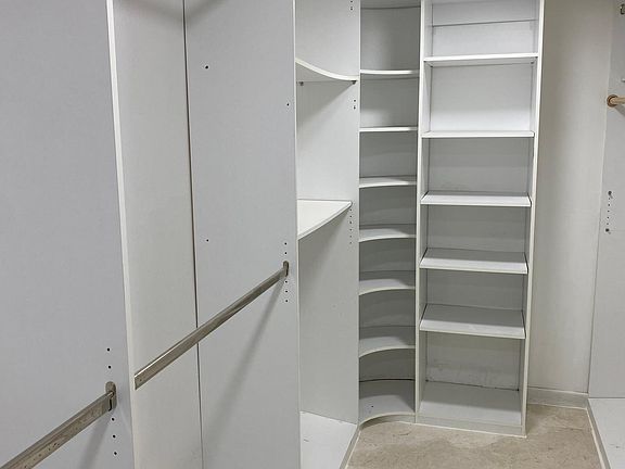 Closet of master bedroom
