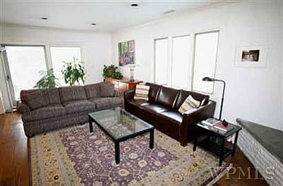 Family Room with sliding glass doors to patio