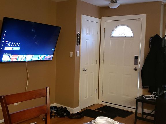 Living room view towards the door entrance