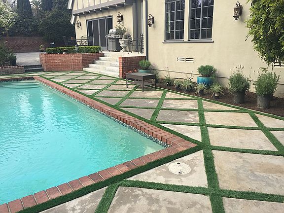 Partial back yard