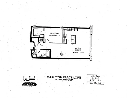 Floor plan C Building 1BR LC