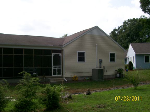 rear of home