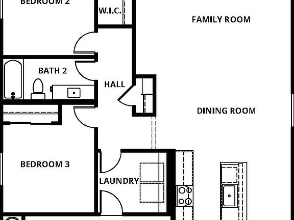 Floor plan layout of the Payson.