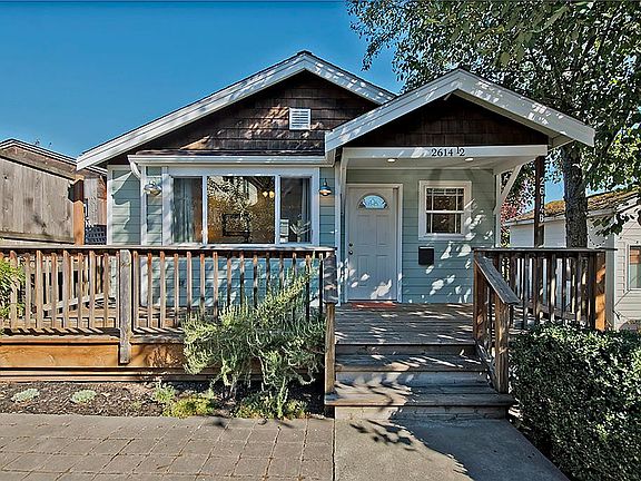The house is set off the street for privacy