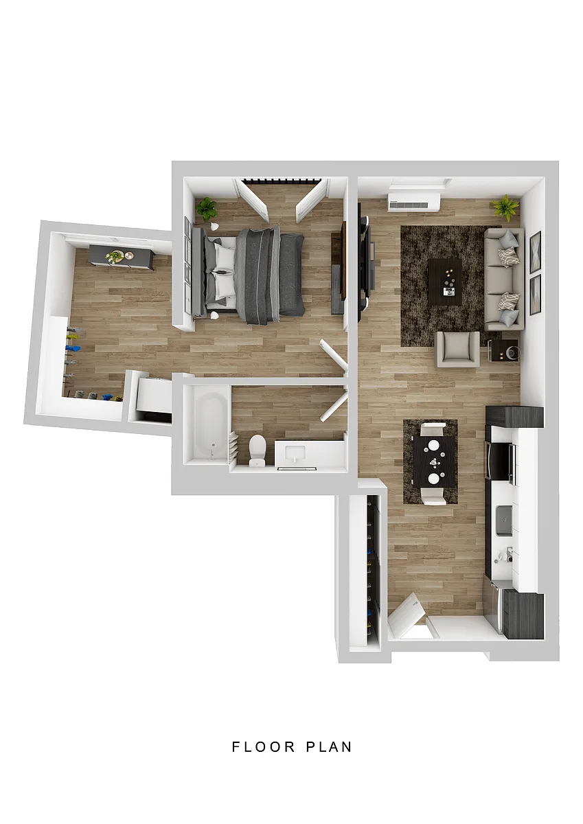 Floor plan Klipsan - 1 Bed A4