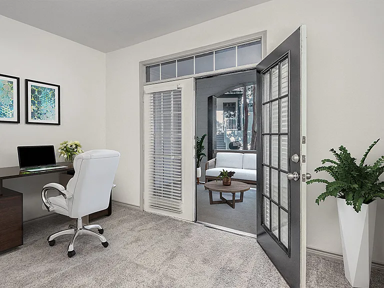 Townhomes with flex rooms and walk-out patios. Perfect for an at home office.