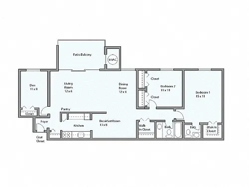 Floor plan Dutchess View - Den