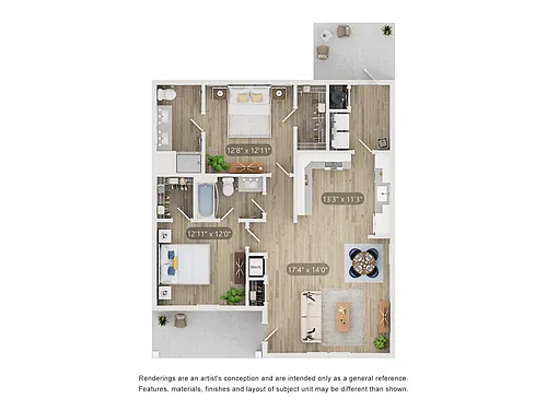 Floor plan Cottage B1