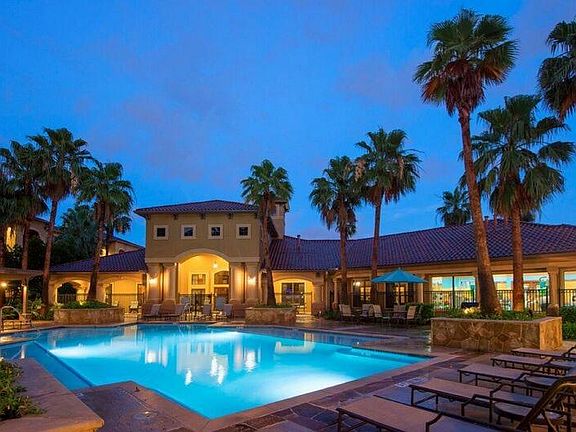 Night view of pool
