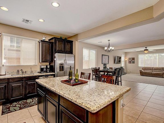 Kitchen and family room
