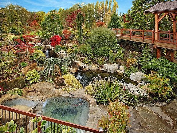 Grotto view from bridge