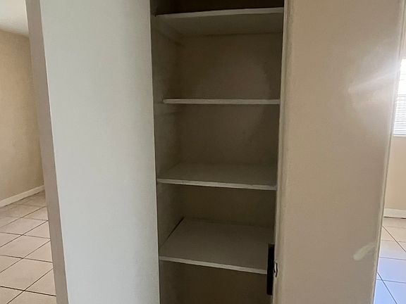 Interior linen closet