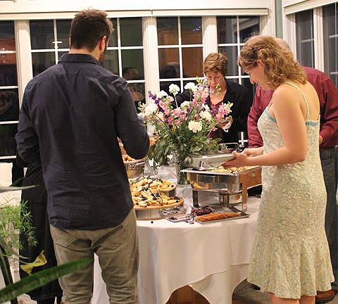 Buffet table