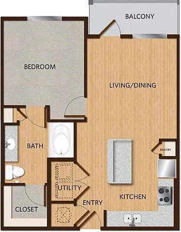 Floor plan One-Bedroom Apartment (A2)
