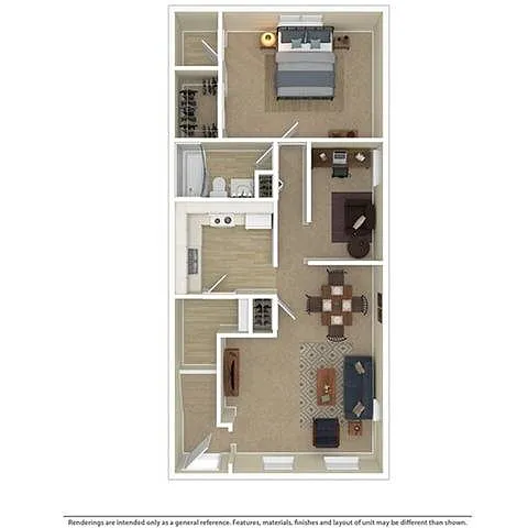 Floor plan 1 Bedroom 1 Bath