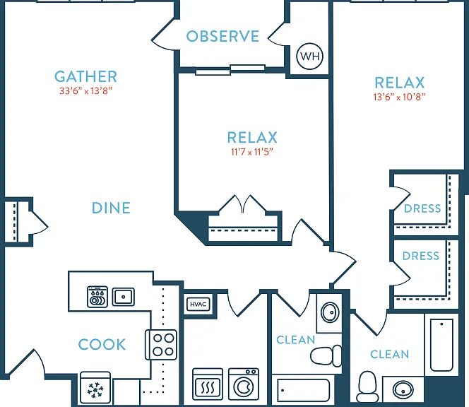 1251 Tea House B14 Floorplan Diagram