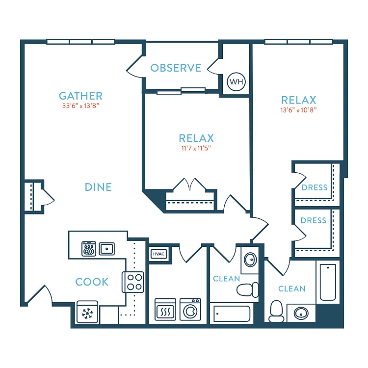 Floor plan 1251 Tea House B14